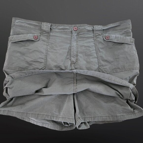 Y2K Mini Cargo Skirt Skort Womens Size 2X Grunge Festival Khaki Green - Picture 2 of 7